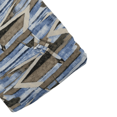 Blue Shades Abstract Printed Georgette Fabric