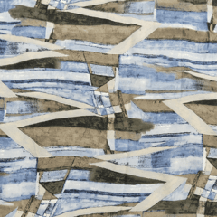 Blue Shades Abstract Printed Georgette Fabric