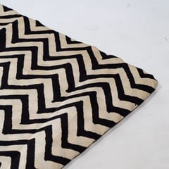 Black Color Modal Satin Printed Fabric (60cm Cut Piece)