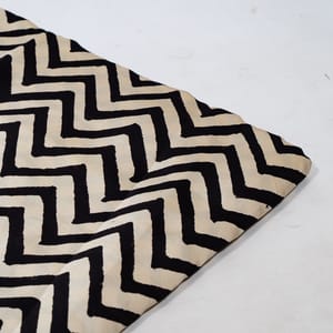 Black Color Modal Satin Printed Fabric (60cm Cut Piece)