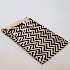Black Color Modal Satin Printed Fabric (60cm Cut Piece)