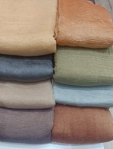 Pure Tissue Crepe Crush Fabric