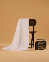 White Embroidered Cotton Hakoba Fabric