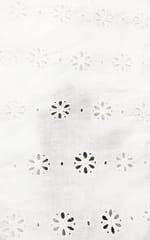 Natural Colour Dyeable Panta Floral Pattern Schiffli Embroidered Fabric