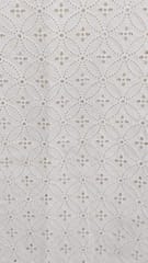Natural Colour Dyeable Panta Floral Pattern Schiffli Embroidered Fabric