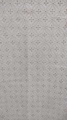 Natural Colour Dyeable Panta Floral Pattern Schiffli Embroidered Fabric