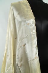 Dyeable Tissue Elegant Golden scalloping Border Dupatta