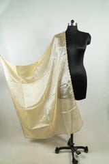 Dyeable Tissue Elegant Golden scalloping Border Dupatta