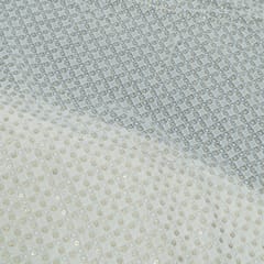 Georgette Embroidery Fabric with Delicate Threadwork & Sequin Highlights – Elegant Sheer Charm