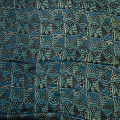 Green and Blue Color Modal Satin Printed Set (5 Mtr.)