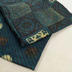 Blue Color Modal Satin Printed Set (5 Mtr.)