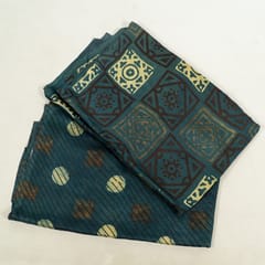 Blue Color Modal Satin Printed Set (5 Mtr.)