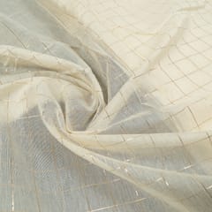 Dyeable Chanderi Check Fabric