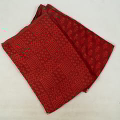 Maroon Color Modal Satin Printed Set (5 Mtr.)