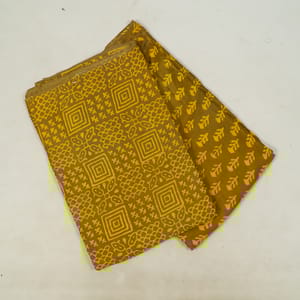 Mustard Color Modal Satin Printed Set (5 Mtr.)