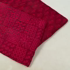 Majenta Color Modal Satin Printed Set (5 Mtr.)
