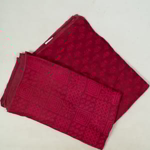 Majenta Color Modal Satin Printed Set (5 Mtr.)