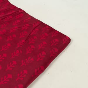 Majenta Color Modal Satin Printed Fabric