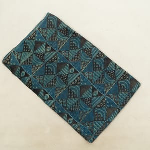Blue Color Modal Satin Printed Fabric
