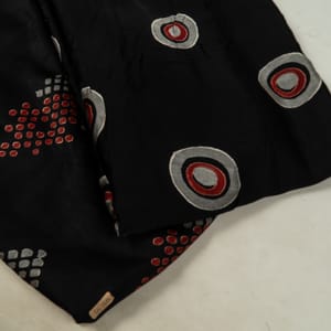 Black Color Modal Satin Printed Set (5 Mtr.)