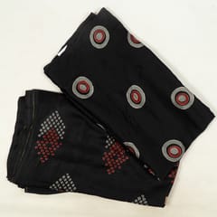 Black Color Modal Satin Printed Set (5 Mtr.)