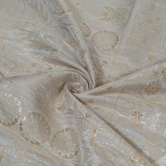 Dyeable Dola Silk Jacquard Fabric