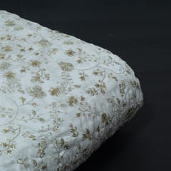 Dyeable Upada Embroidered Fabric