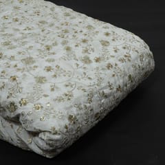 Dyeable Upada Embroidered Fabric