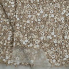 Dyeable Net Embroidered Fabric