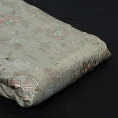 Dyeable Tissue Upada Embroidered Fabric
