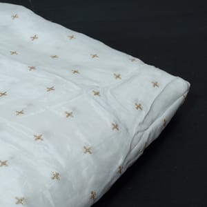 Dyeable Crepe Embroidered Fabric