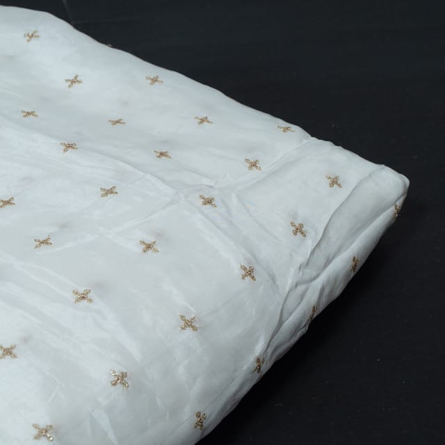 Dyeable Crepe Embroidered Fabric