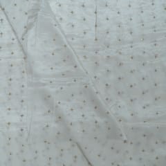 Dyeable Crepe Embroidered Fabric