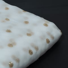 Dyeable Organza Embroidered Fabric