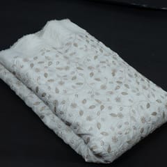 Dyeable Dola Silk Embroidered Fabric