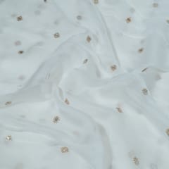 Dyeable Viscose Organza Embroidered Fabric