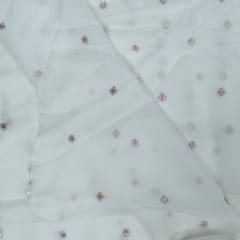 Dyeable Viscose Organza Embroidered Fabric
