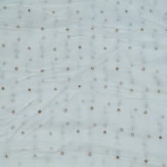 Dyeable Viscose Organza Embroidered Fabric