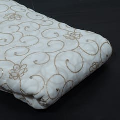 Dyeable Georgette Embroidered Fabric