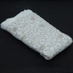 Dyeable Georgette Embroidered Fabric