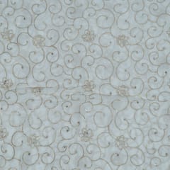 Dyeable Georgette Embroidered Fabric