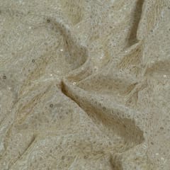 Dyeable Tissue Upada Zari Embroidered Fabric