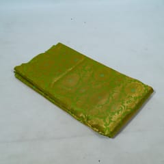 Parrot Green Color Satin Brocade Fabric