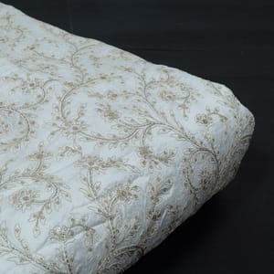 Dyeable Dola Silk Embroidered Fabric