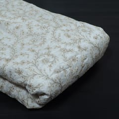 Dyeable Dola Silk Embroidered Fabric