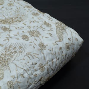 Dyeable Dola Silk Embroidered Fabric