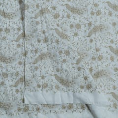 Dyeable Dola Silk Embroidered Fabric