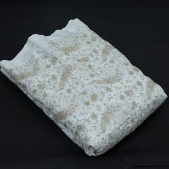 Dyeable Dola Silk Embroidered Fabric