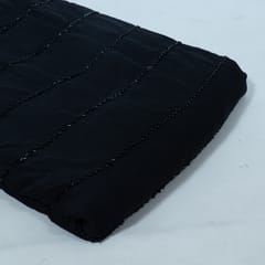 Black Color Georgette Embroidered Fabric