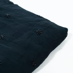 Black Color Georgette Embroidered Fabric